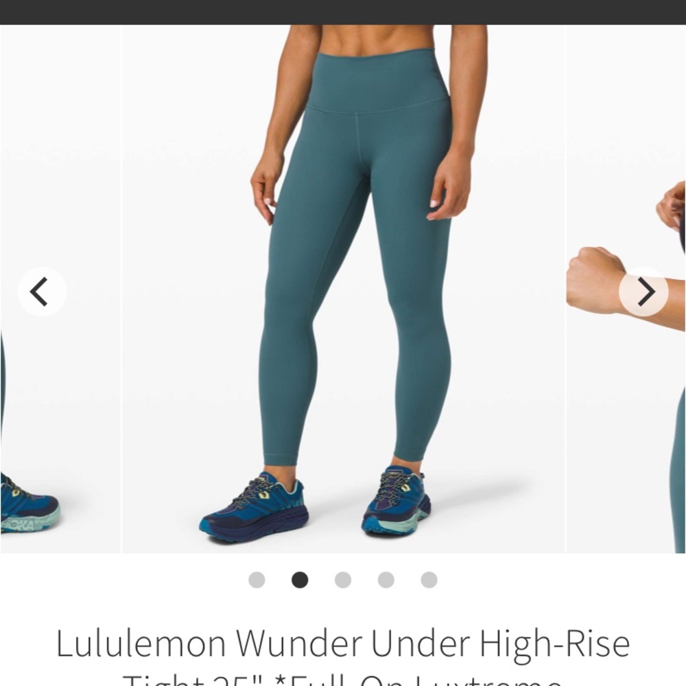 lululemon athletica Wunder Under High-Rise Tight 25" in Teal - Picture 2 of 4